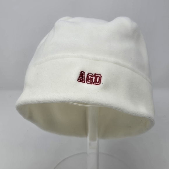 Lands' End Accessories - LANDS' END X AGD ALPHA GAMMA DELTA SORORITY CREAM FLEECE BEANIE HAT WOMEN OS
